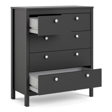 Ronda Matt Black 3 Over 2 Chest of Drawers
