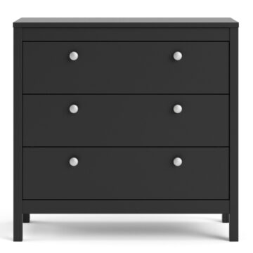 Ronda Chest 3 Drawers | Matte Black