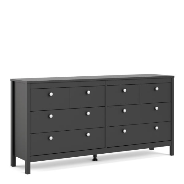 Ronda Double Chest of Drawers | Matte Black | Self Assembly