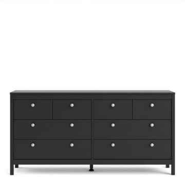 Ronda Matt Black Double Chest of Drawers