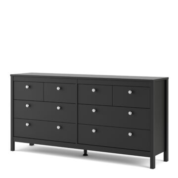 Ronda Matt Black Double Chest of Drawers