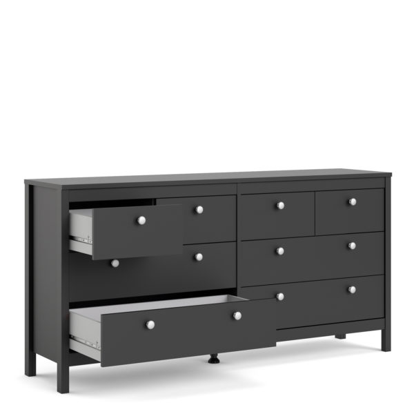Ronda Double Chest of Drawers | Matte Black | Self Assembly