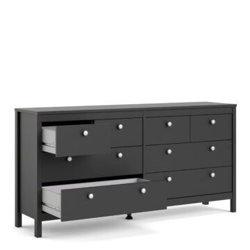 Ronda Matt Black Double Chest of Drawers