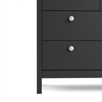 Ronda Matt Black Double Chest of Drawers