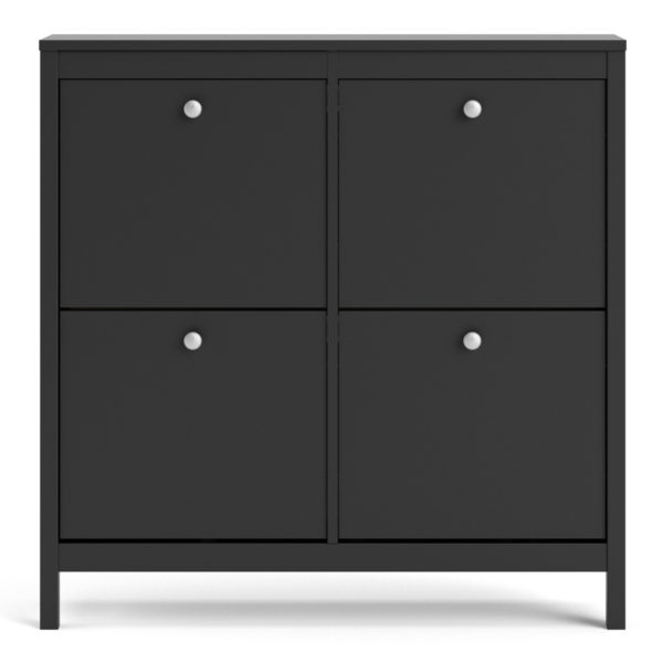 Ronda Shoe Cabinet | Matte Black | Self Assembly