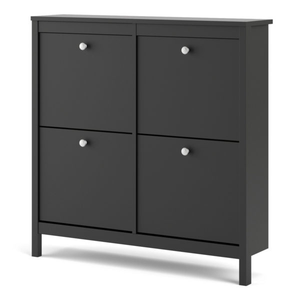 Ronda Shoe Cabinet | Matte Black | Self Assembly