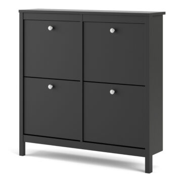 Ronda Matt Black Shoe Cabinet