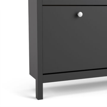 Ronda Matt Black Shoe Cabinet