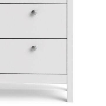 Ronda White 2 Glass Door 3 Drawer Display Cabinet