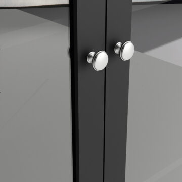 Ronda Display Cabinet with 2 Doors + 3 Drawers | Matte Black