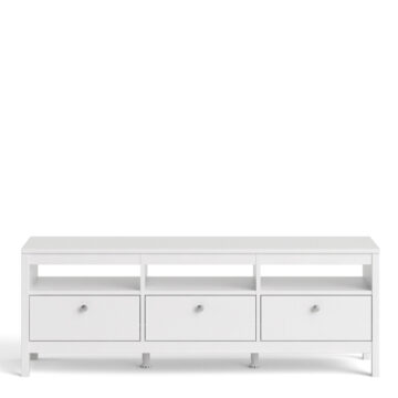 Ronda White 3 Drawer TV Unit 151cm