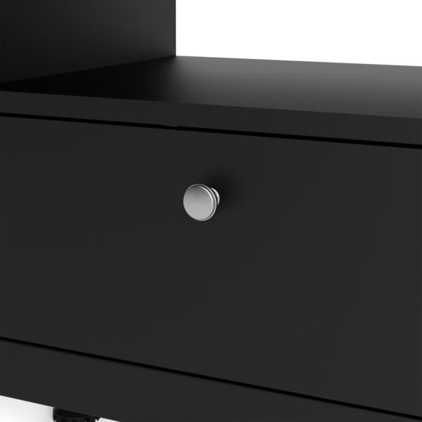 Ronda TV Unit with 3 Drawers | Matte Black | Self Assembly