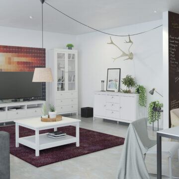 Ronda White 2 Door 3 Drawer Sideboard