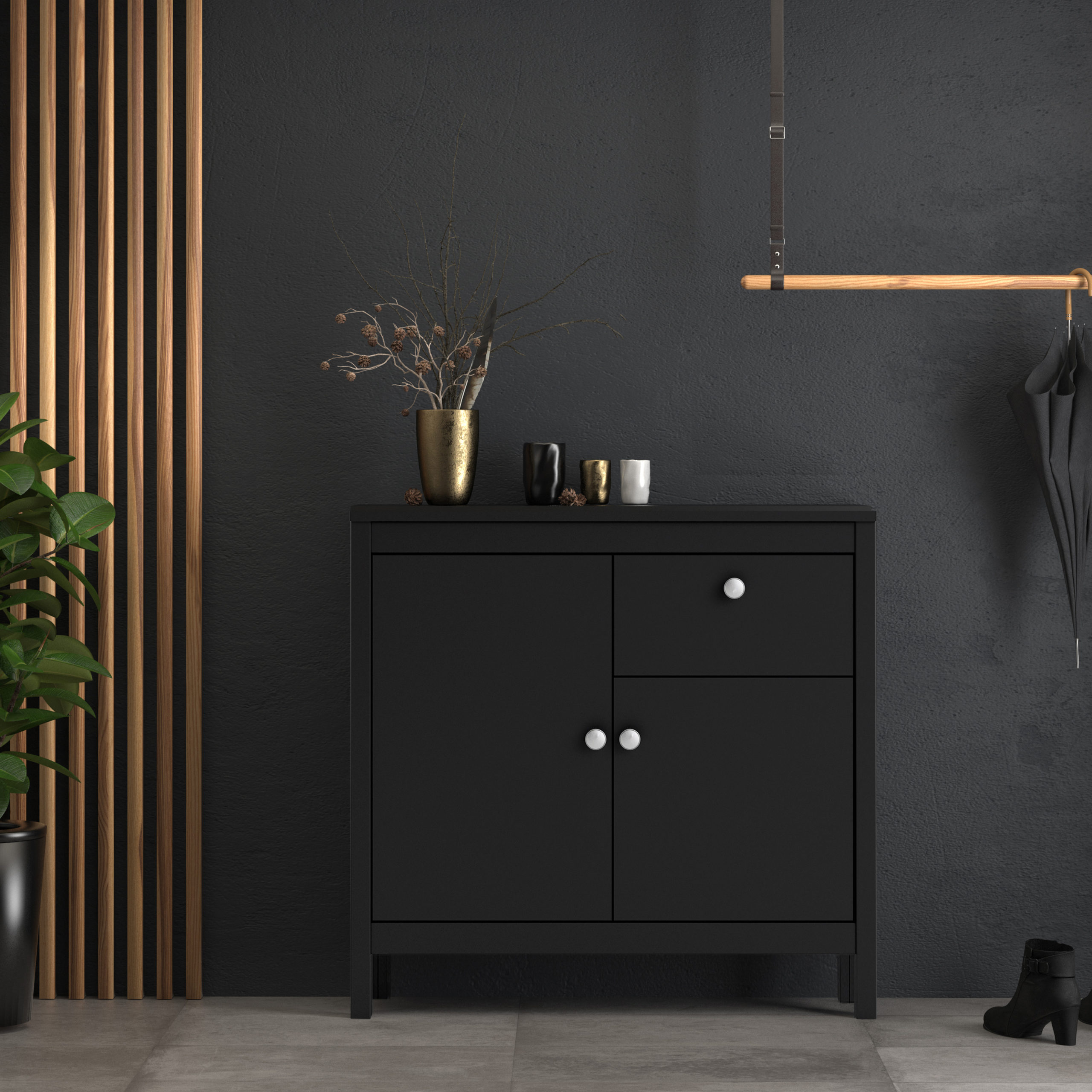 Matte black sideboard discount
