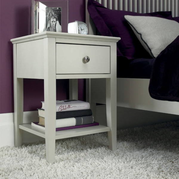 Stanton Grey 1 Drawer Nightstand | Bedside Table