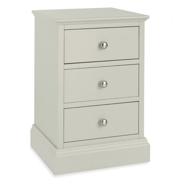 Stanton Grey 3 Drawer Nightstand | Bedside Table