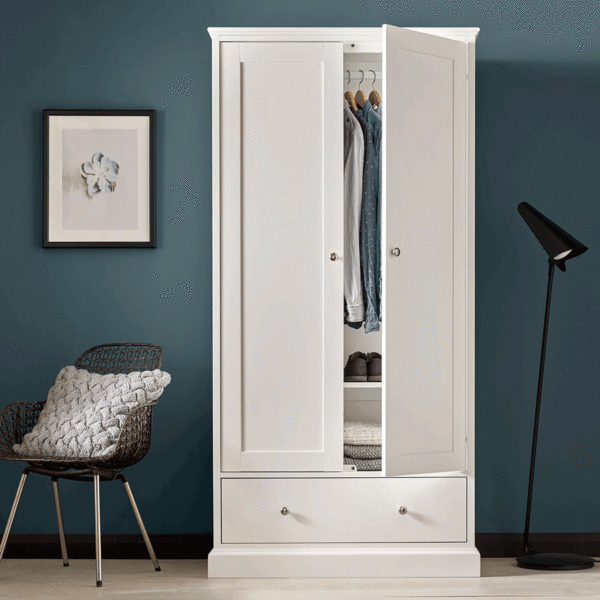 Stanton White Double Wardrobe
