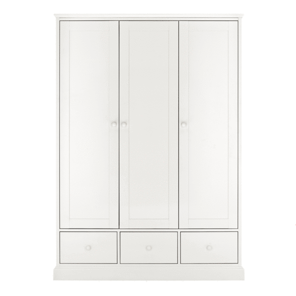 Stanton White Triple Wardrobe