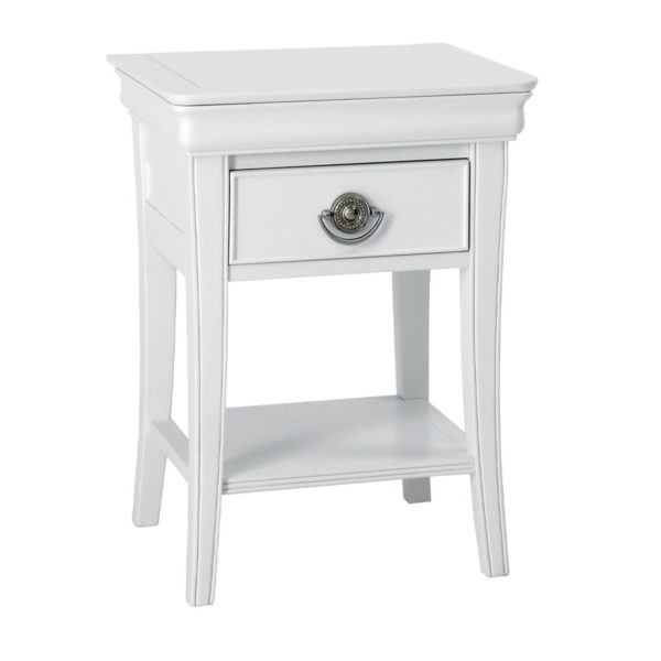 Arlington White 1 Drawer Nightstand | Bedside Table