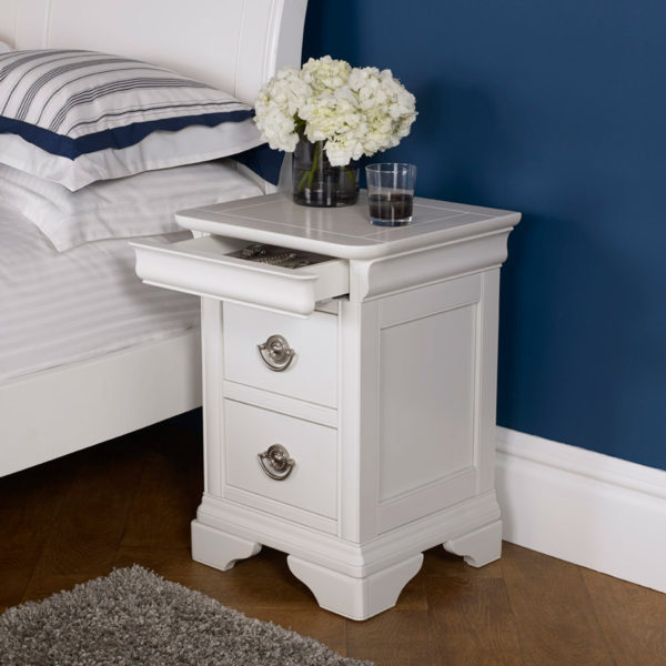 Arlington White 2 Drawer Nightstand | Bedside Table