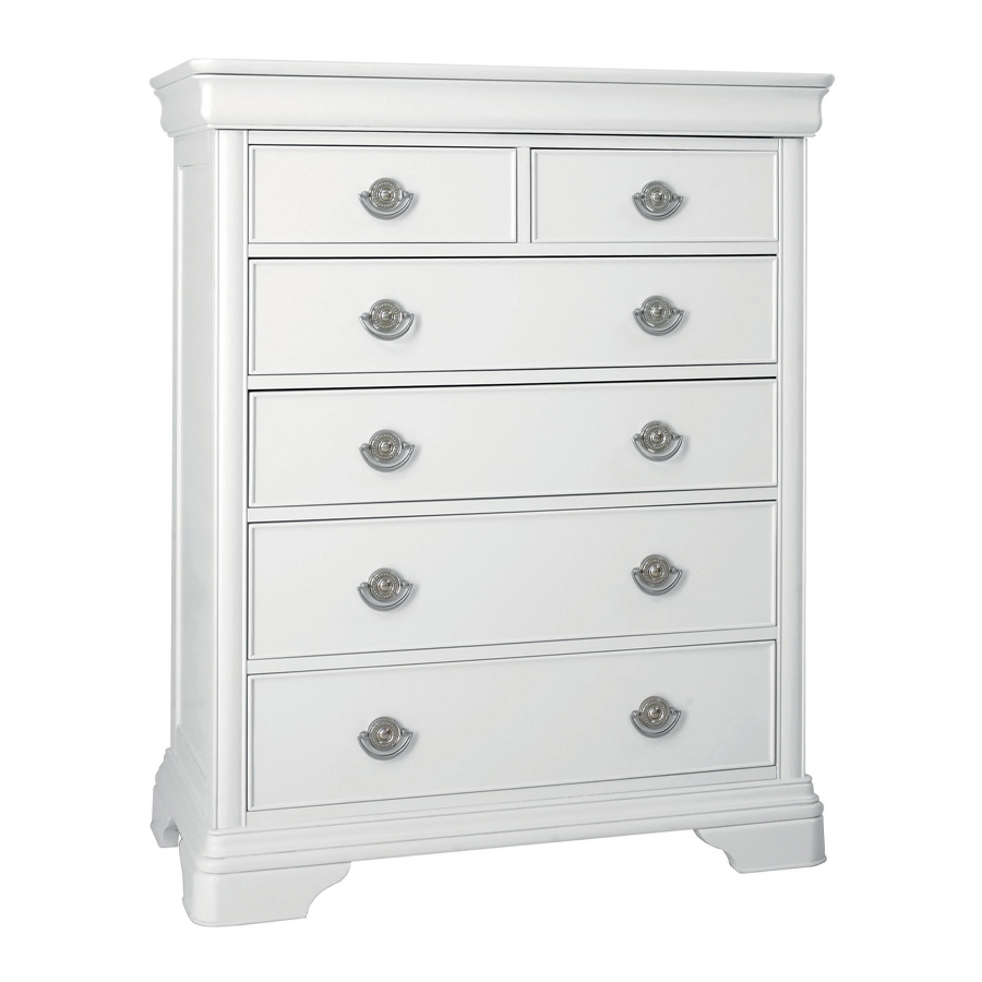 Arlington White 2 + 4 Chest of Drawers Oak World