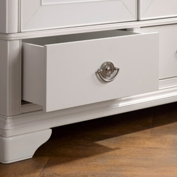 Arlington White Triple Wardrobe with Drawers