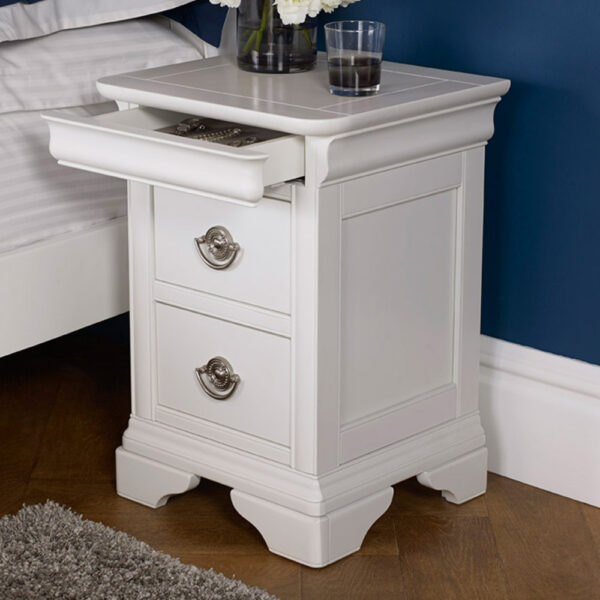 Arlington White 2 Drawer Nightstand | Bedside Table