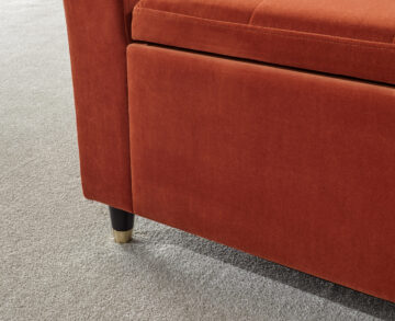 Geneva Russet Orange Window Seat