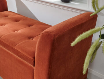 Geneva Russet Orange Window Seat