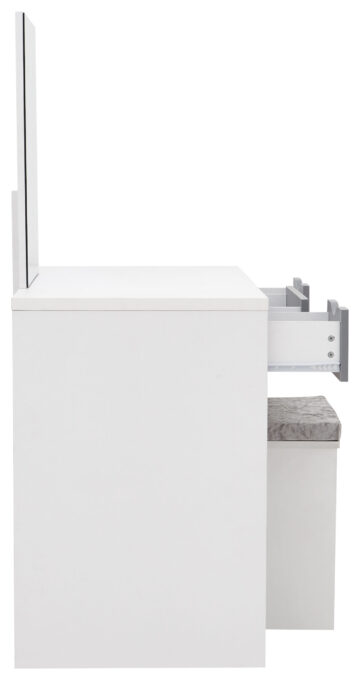 Sabrina White 3 Drawer Dressing Table Set