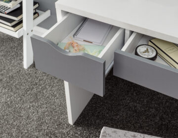 Sabrina White 3 Drawer Dressing Table Set