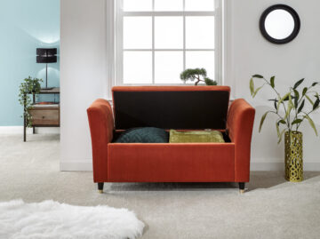 Geneva Russet Orange Window Seat