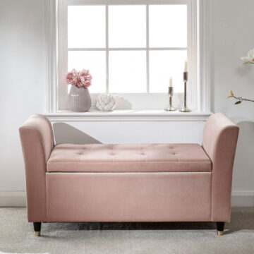 Geneva Window Seat | Blush Pink | Self Assembly