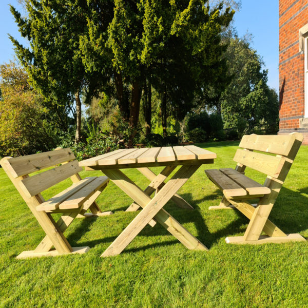 Timber Ashcome 4 Seat Table Set - Churnet Valley