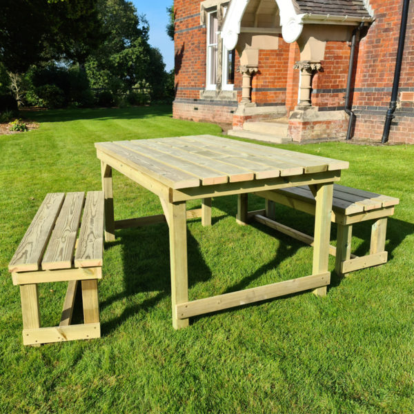 Timber Butcher Table Set - Churnet Valley