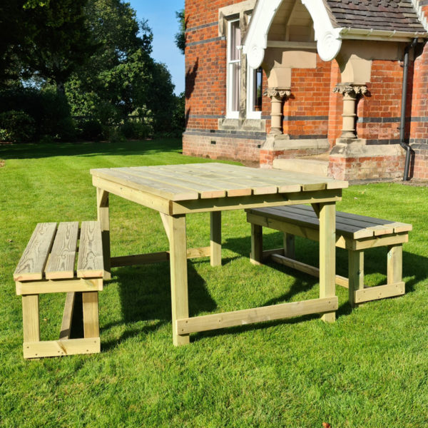 Timber Butcher Table Set - Churnet Valley