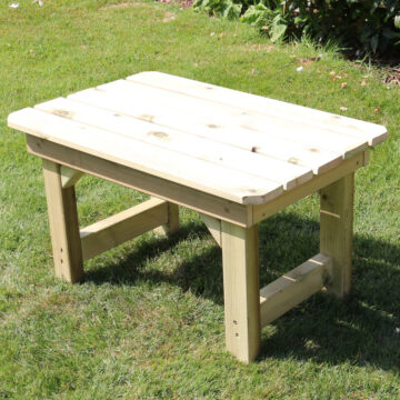 Timber Rectangular Garden Coffee Table – Churnet Valley