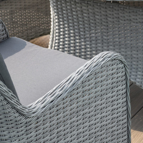 Maze Ascot 4 Seat Round Dining Set | Grey Rattan