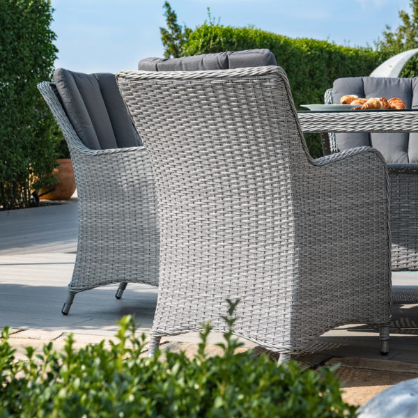 Maze Ascot 8 Seat Oval Dining Set | Grey Rattan