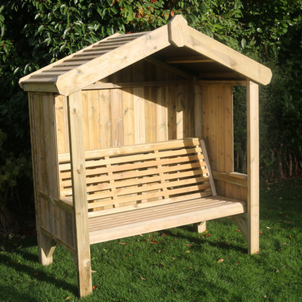 Timber Cottage Arbour | Fully Enclosed | 3 Seat - Churnet Valley