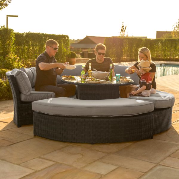 Maze Chelsea Lifestyle Suite with Glass Table | Grey Rattan