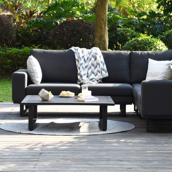 Maze Ethos Corner Sofa Group | Charcoal Outdoor Fabric Grey