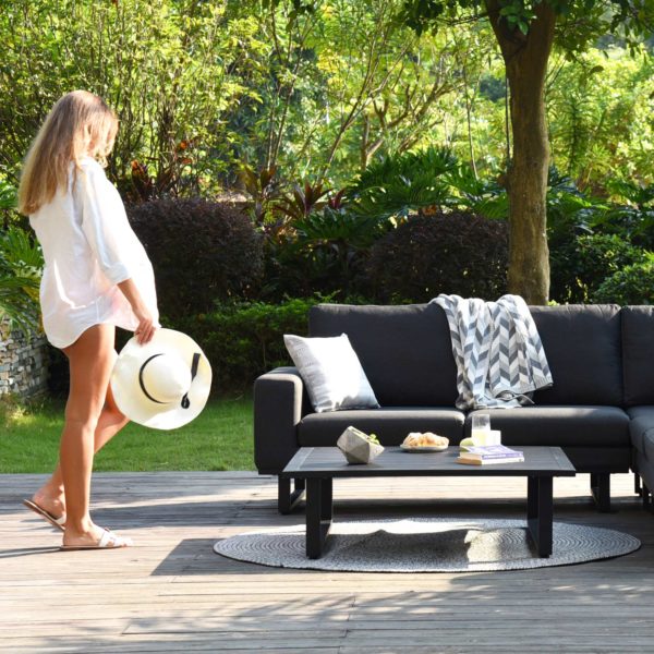 Maze Ethos Corner Sofa Group | Charcoal Outdoor Fabric Grey