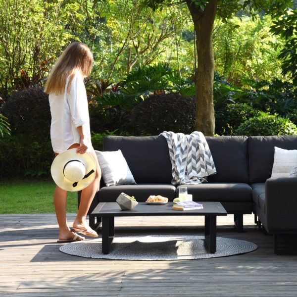 Maze Ethos Corner Sofa Group | Charcoal Outdoor Fabric Grey