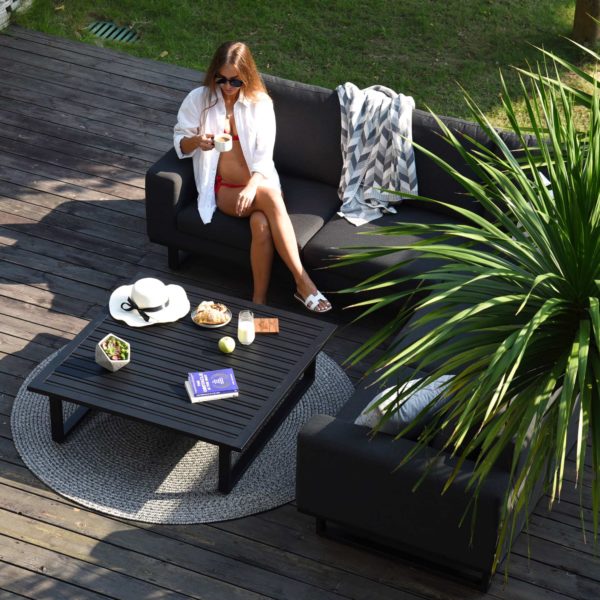 Maze Ethos Corner Sofa Group | Charcoal Outdoor Fabric Grey