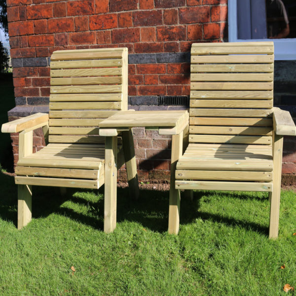Timber Ergo Love Seat | Square Tray - Churnet Valley