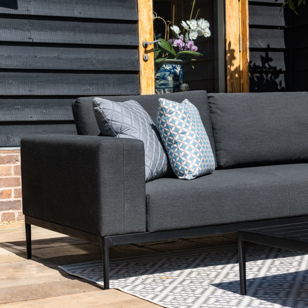 Maze Eve Corner Group | Charcoal Outdoor Fabric Grey