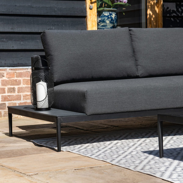 Maze Eve Corner Group | Charcoal Outdoor Fabric Grey