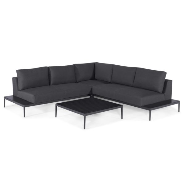 Maze Eve Corner Group | Charcoal Outdoor Fabric Grey