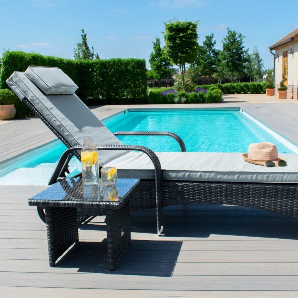 Maze Florida Sun Lounger Set | Grey Rattan